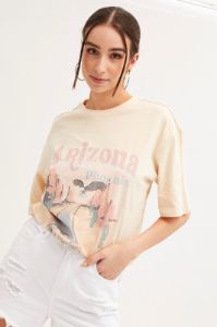 White T Shirt Short Sleeve Crew Neck Phoenix Cotton sold by Ally Fashion