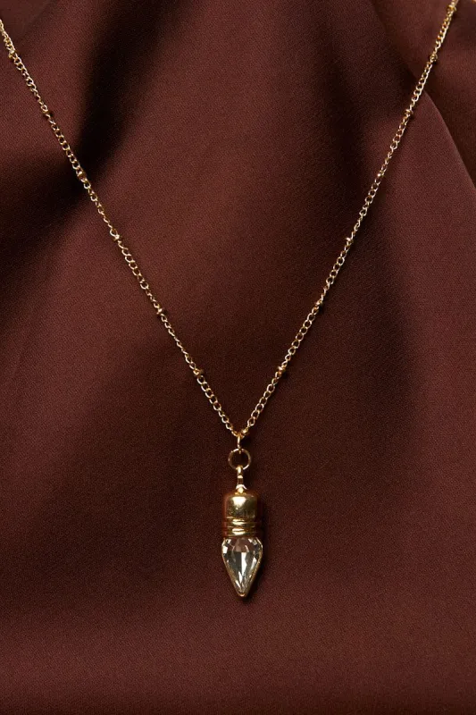 Gold Tapered Pendent Necklace sold by Ally Fashion