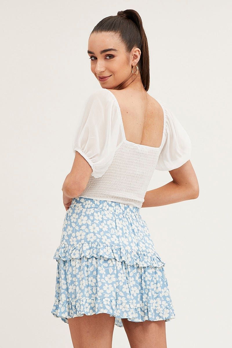 Print Elastic Waist Mini Skater Skirt sold by Ally Fashion product image thumbnail 5