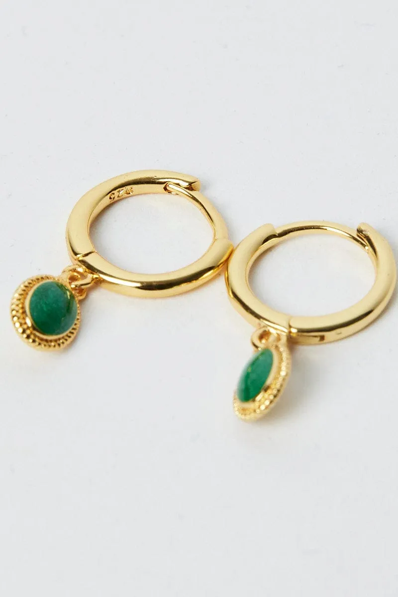 Gold Drop Earrings sold by Ally Fashion product image thumbnail 2