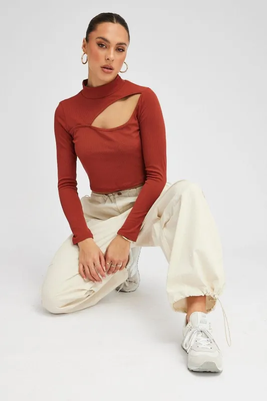 Beige Parachute Pants Low Rise sold by Ally Fashion