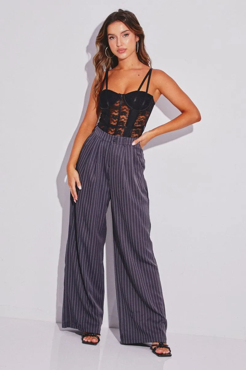 Black Lace Bodysuit Singlet sold by Ally Fashion product image thumbnail 3