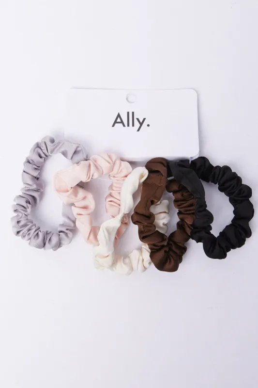 Multi 5 Pack Scrunchies sold by Ally Fashion