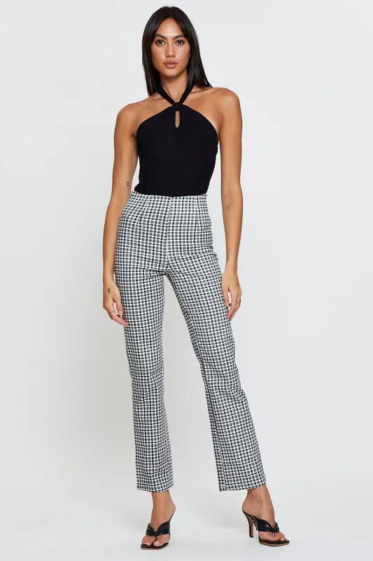 Check High Rise Leggings sold by Ally Fashion