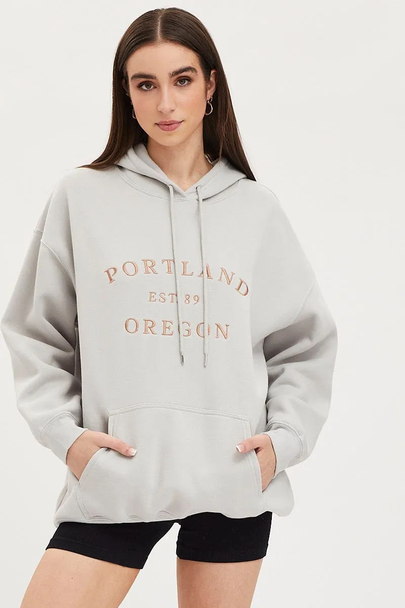 Grey Hoodie Sweater sold by Ally Fashion