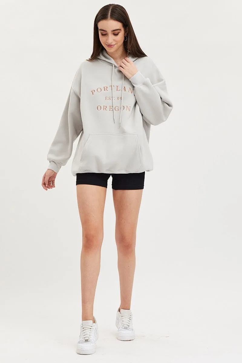 Grey Hoodie Sweater sold by Ally Fashion product image thumbnail 2