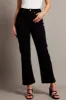 Black Straight Jean Mid Rise sold by Ally Fashion