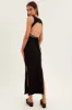 Black Maxi Dress Sleeveless Bodycon Rib sold by Ally Fashion