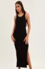 Black Maxi Dress Sleeveless Bodycon Rib sold by Ally Fashion