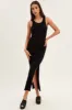 Black Maxi Dress Sleeveless Bodycon Rib sold by Ally Fashion