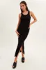 Black Maxi Dress Sleeveless Bodycon Rib sold by Ally Fashion