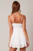 White Fit and Flare Dress Sleeveless Broidery sold by Ally Fashion