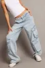 Denim Cargo Jean Mid Rise sold by Ally Fashion