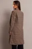 Brown Check One Button Coat Long Sleeve sold by Ally Fashion