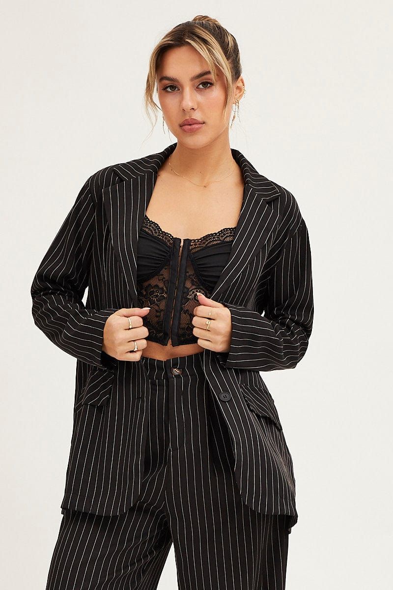 Stripe Pinstripe Oversized Blazer sold by Ally Fashion product image thumbnail 3