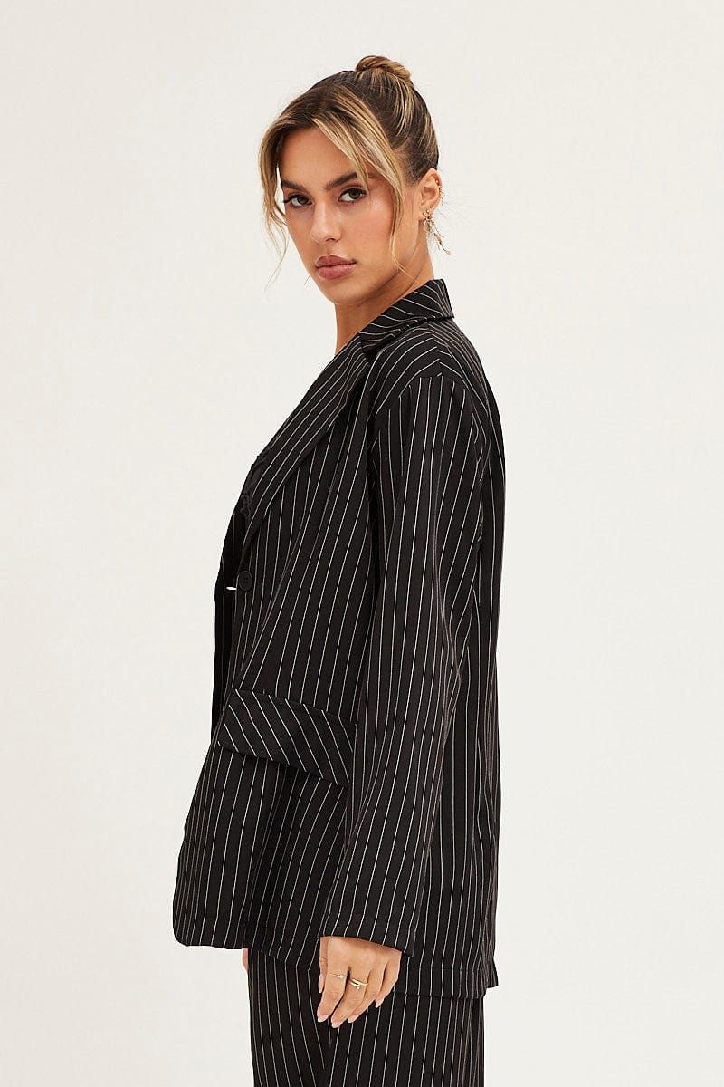 Stripe Pinstripe Oversized Blazer sold by Ally Fashion product image thumbnail 4