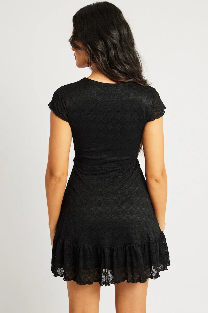 Black Mini Dress Lace sold by Ally Fashion product image thumbnail 5