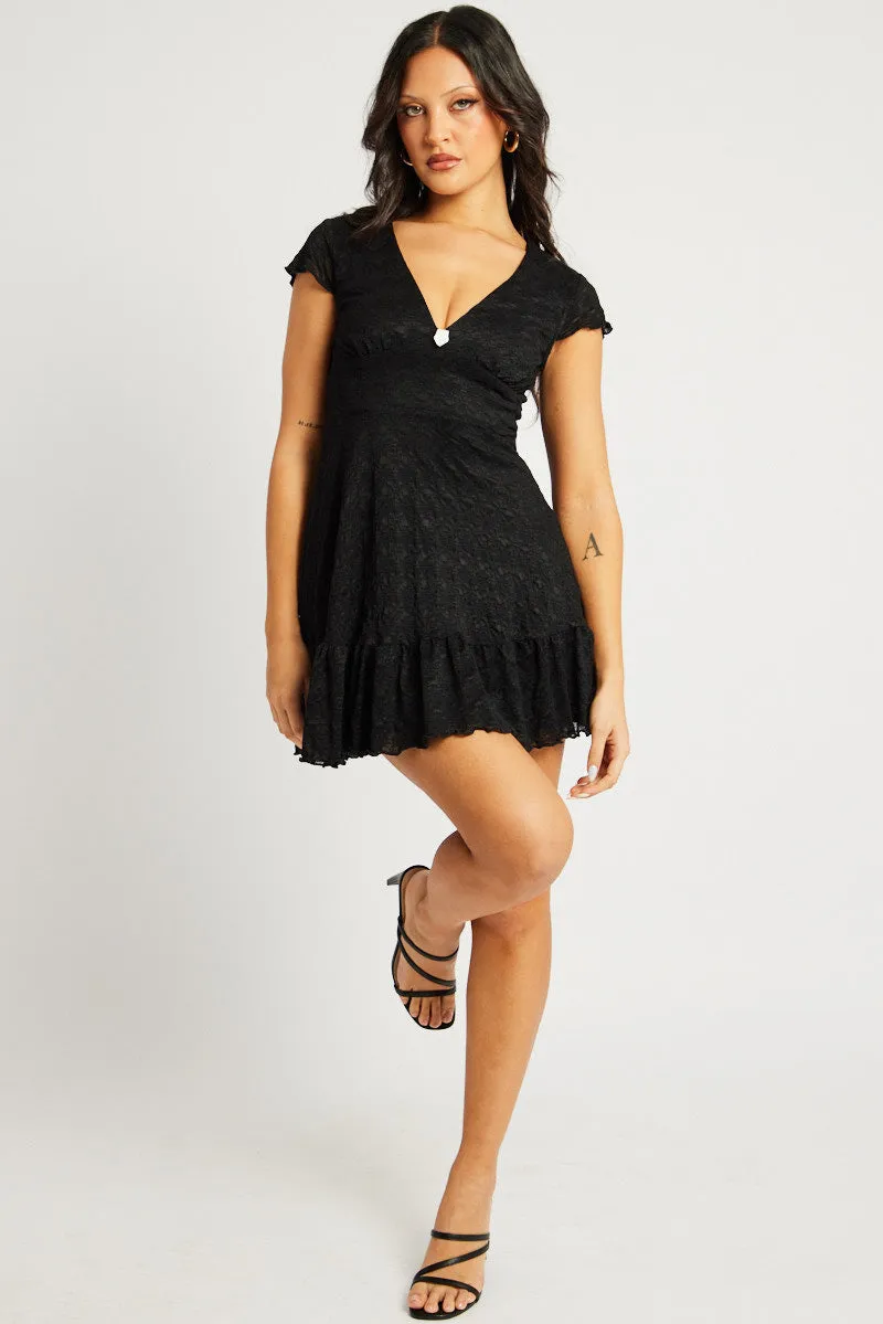 Black Mini Dress Lace sold by Ally Fashion product image thumbnail 2