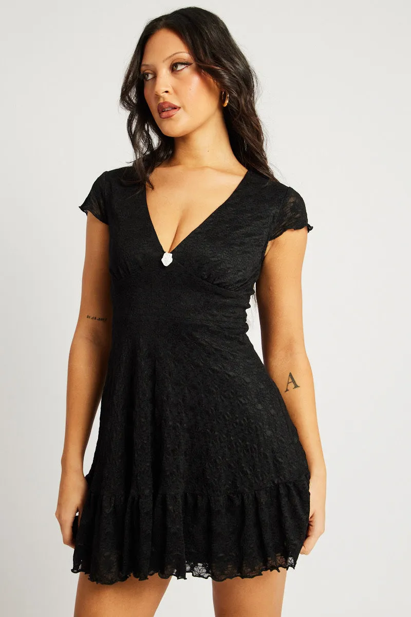 Black Mini Dress Lace sold by Ally Fashion product image thumbnail 3
