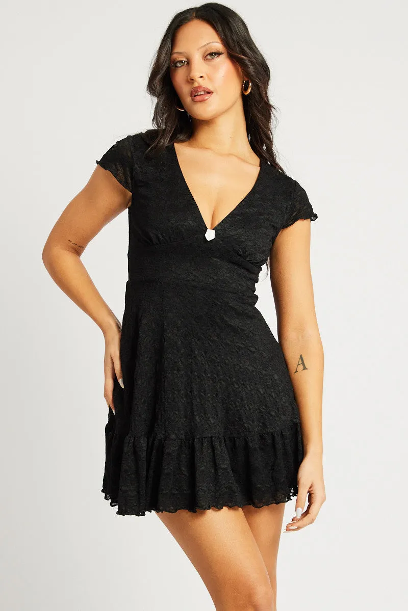 Black Mini Dress Lace sold by Ally Fashion