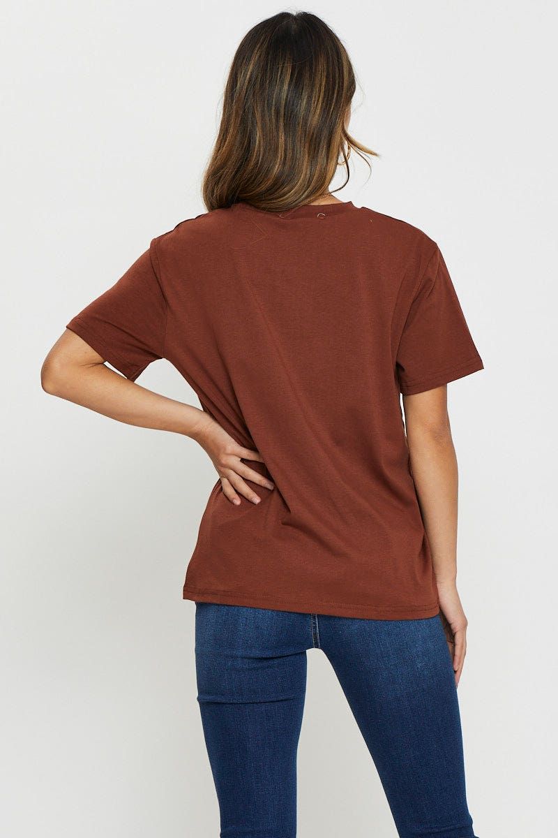 Brown Yin Yang T-Shirt sold by Ally Fashion product image thumbnail 5