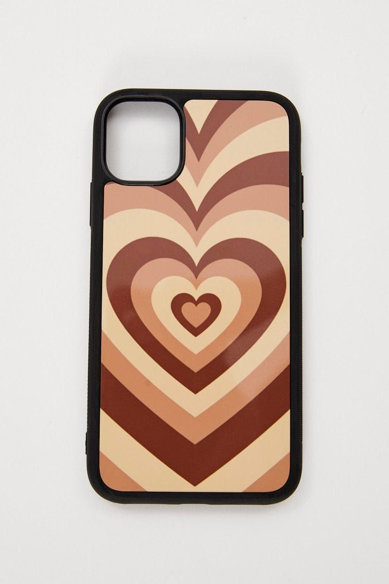 Brown Heart Phone Cover I Phone 11 sold by Ally Fashion