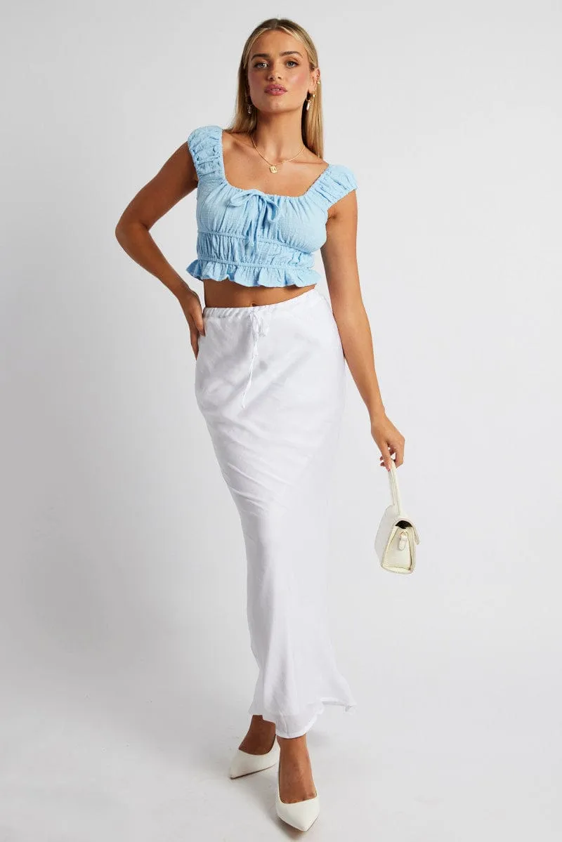Blue Crop Top Short Sleeve sold by Ally Fashion product image thumbnail 2