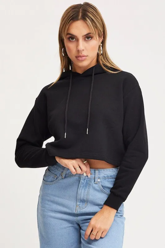 Black Hoodie Long Sleeve sold by Ally Fashion
