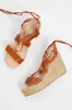Camel Strappy Wedges sold by Ally Fashion