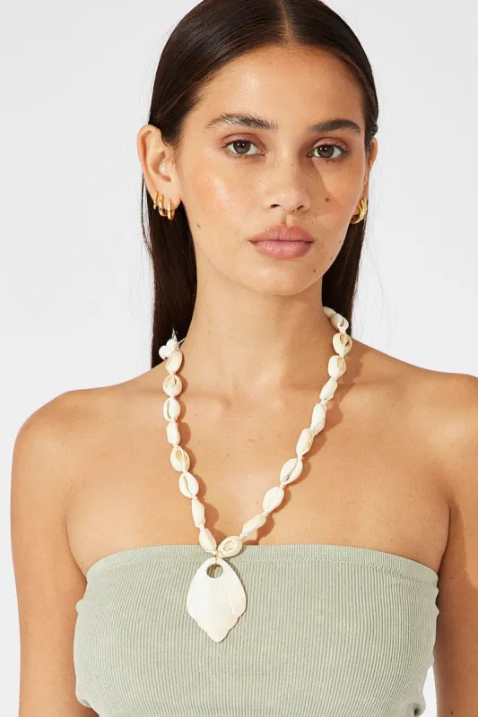 White Shell Necklace sold by Ally Fashion