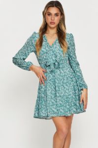 Print Mini Dress Long Sleeve sold by Ally Fashion