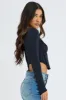 Black Corset Top Long Sleeve Crop sold by Ally Fashion