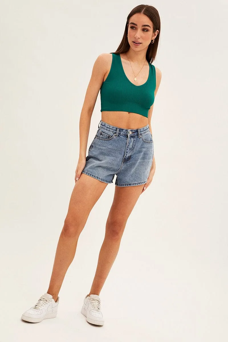 Green Tank Top Sleeveless Seamless sold by Ally Fashion product image thumbnail 2