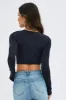 Black Corset Top Long Sleeve Crop sold by Ally Fashion