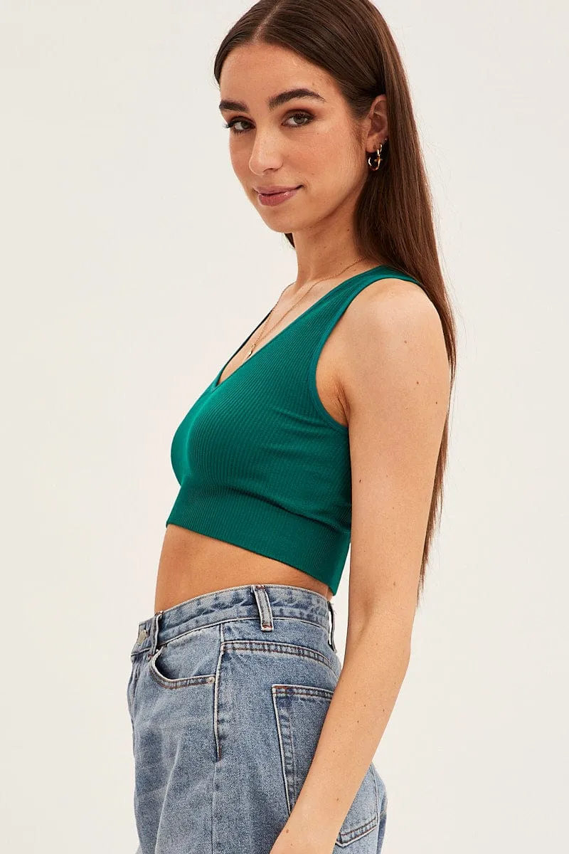 Green Tank Top Sleeveless Seamless sold by Ally Fashion product image thumbnail 4
