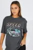 Grey Graphic Tee Short Sleeve sold by Ally Fashion