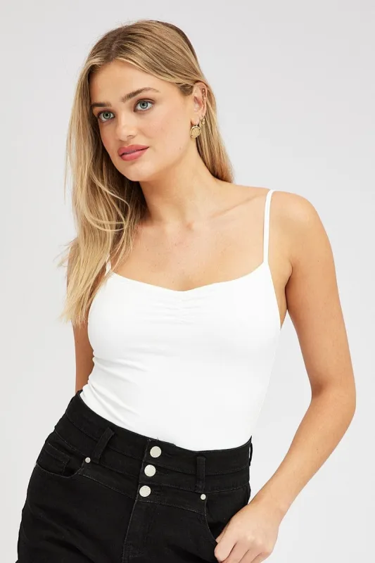 White Supersoft Bodysuit sold by Ally Fashion
