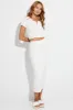 White Midi Skirt High Rise Pencil sold by Ally Fashion