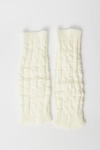 White Cable Leg Warmer sold by Ally Fashion