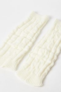 White Cable Leg Warmer sold by Ally Fashion