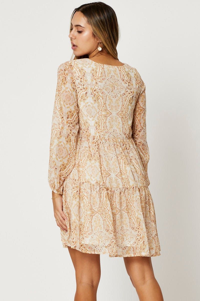 Print Tiered Skater Dress sold by Ally Fashion product image thumbnail 4