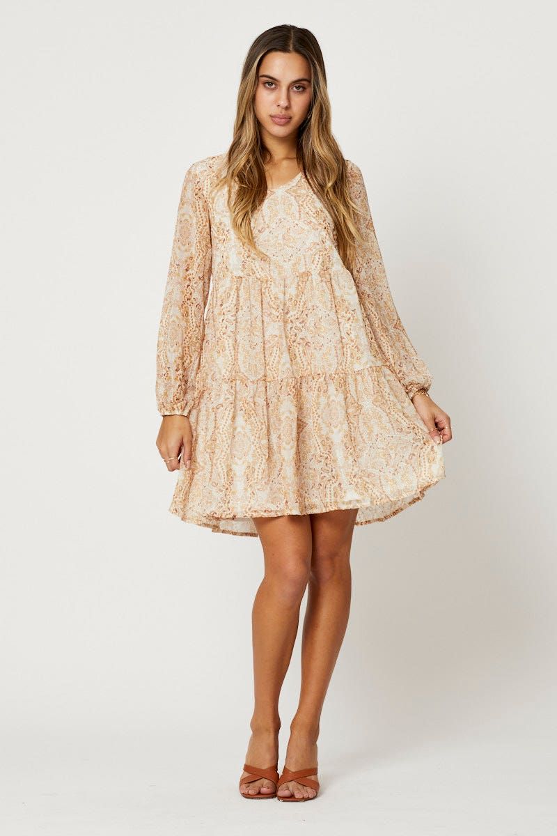 Print Tiered Skater Dress sold by Ally Fashion product image thumbnail 2