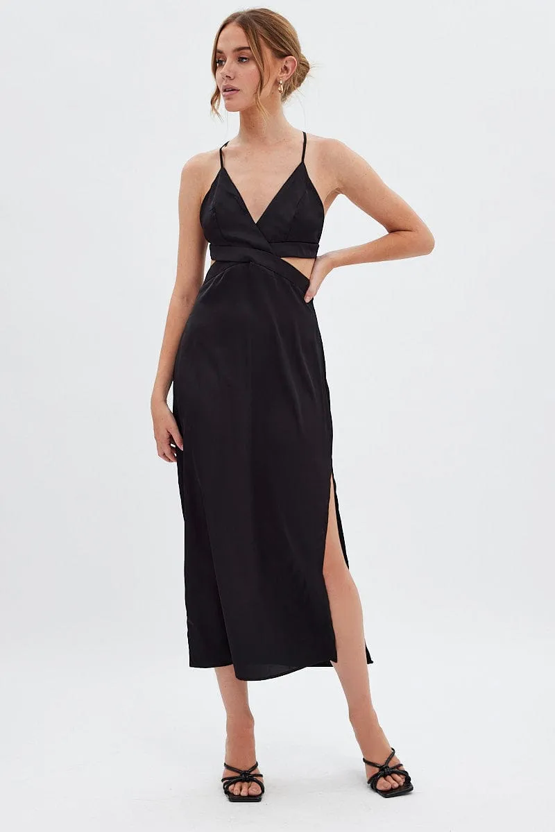 Black Cutout Midi Dress sold by Ally Fashion product image thumbnail 3