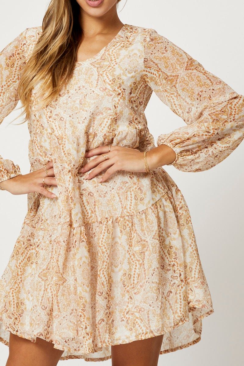 Print Tiered Skater Dress sold by Ally Fashion product image thumbnail 5