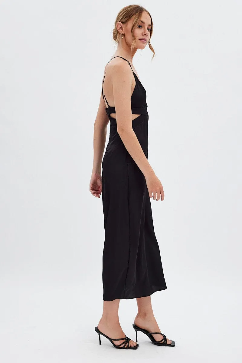 Black Cutout Midi Dress sold by Ally Fashion product image thumbnail 4