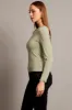 Green Top Long Sleeve Boat Neck Modal sold by Ally Fashion
