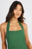 Green Maxi Dress Square Neck Tiered sold by Ally Fashion