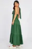 Green Maxi Dress Square Neck Tiered sold by Ally Fashion