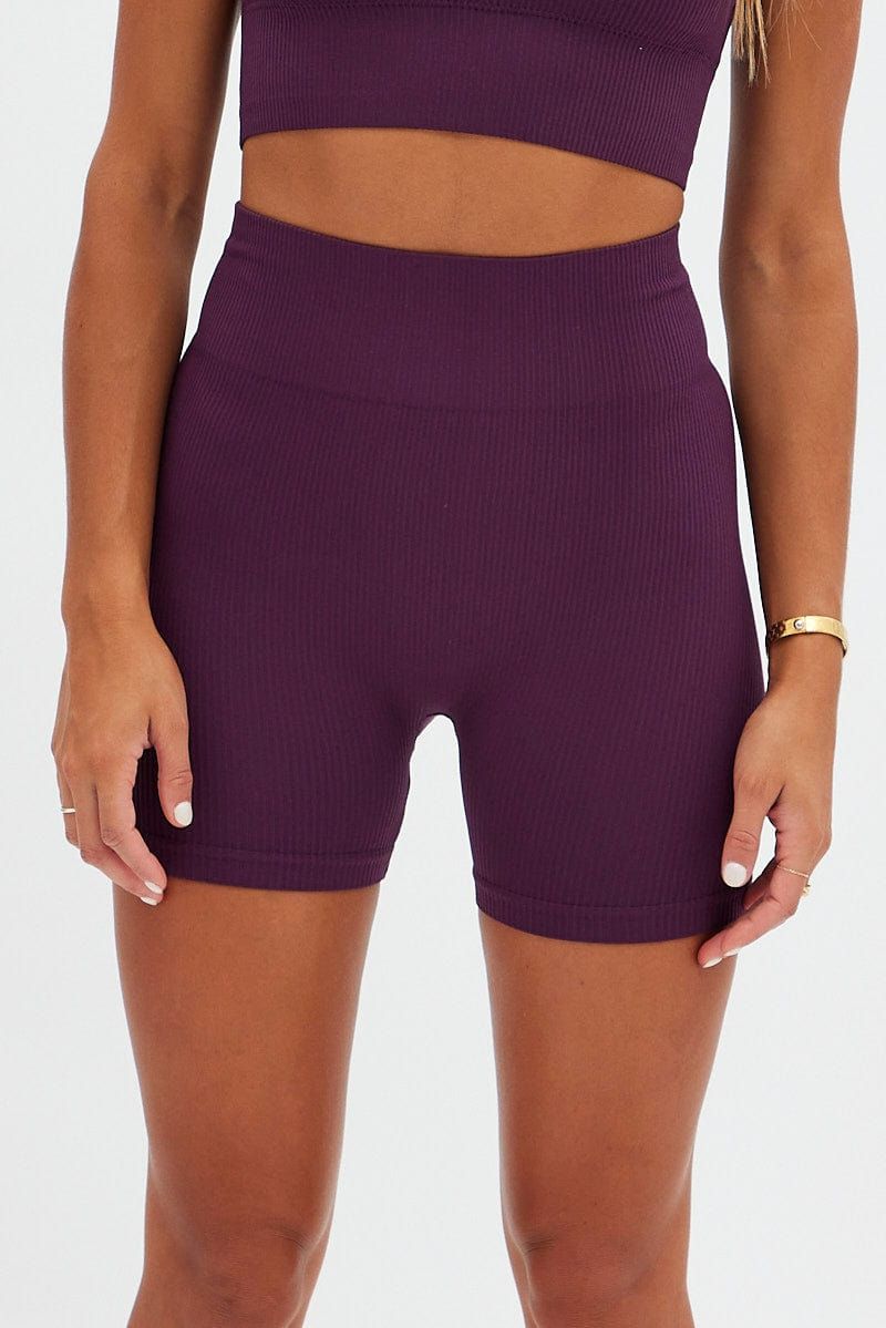 Purple Bike Shorts Seamless sold by Ally Fashion product image thumbnail 2