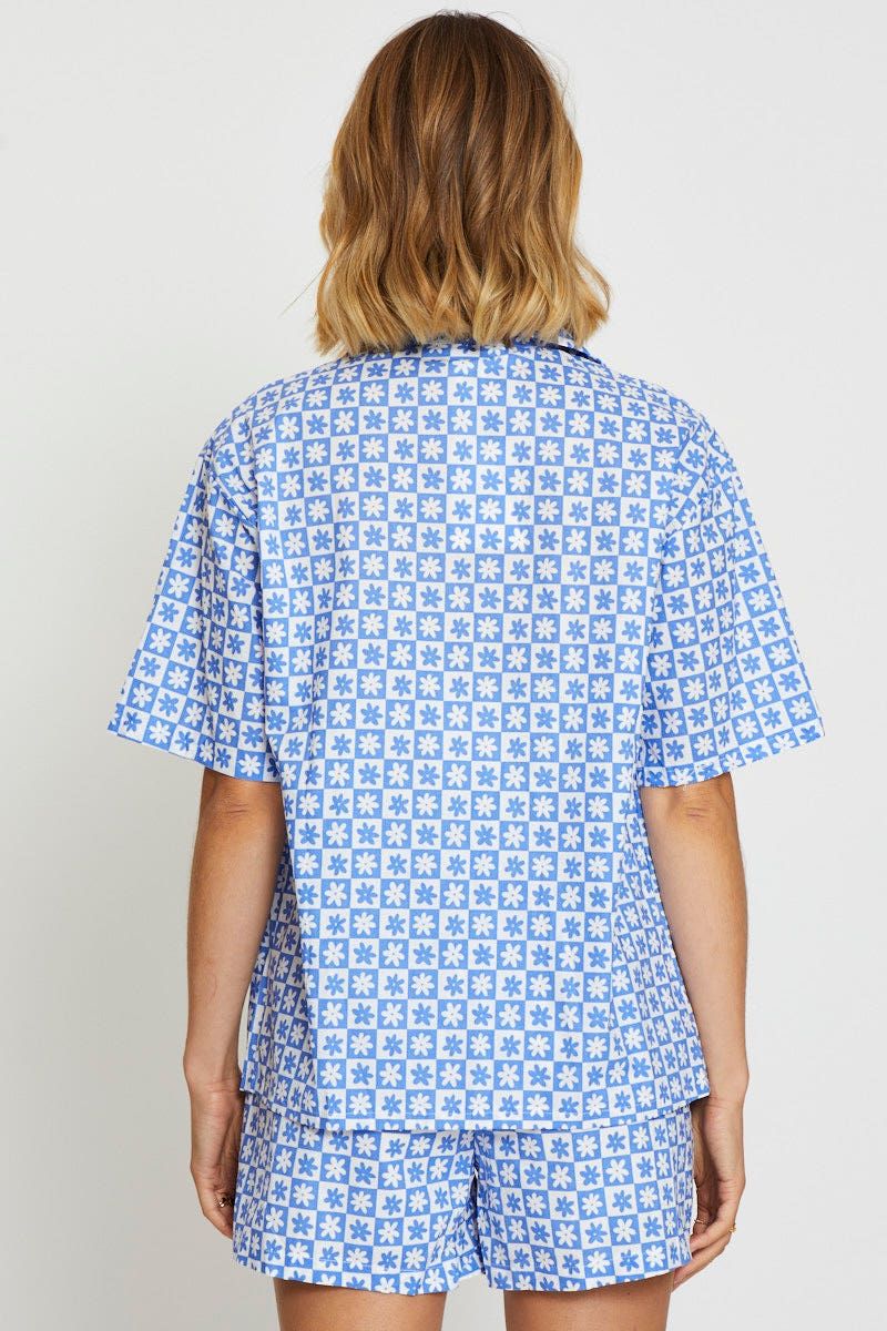 Print Oversized Shirts Short Sleeve sold by Ally Fashion product image thumbnail 5